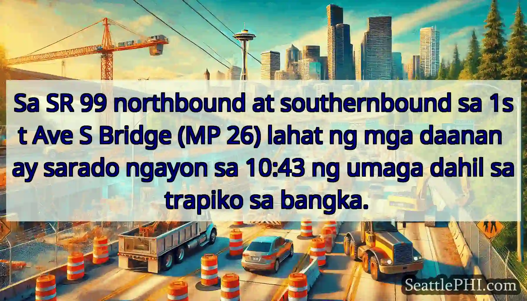 Sa SR 99 northbound at southernbound sa 1st Ave S