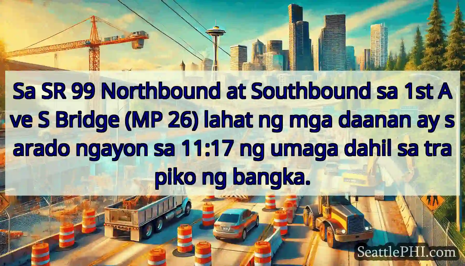 Sa SR 99 Northbound at Southbound sa 1st Ave S