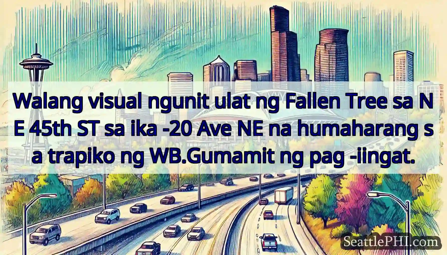 Walang visual ngunit ulat ng Fallen Tree sa NE