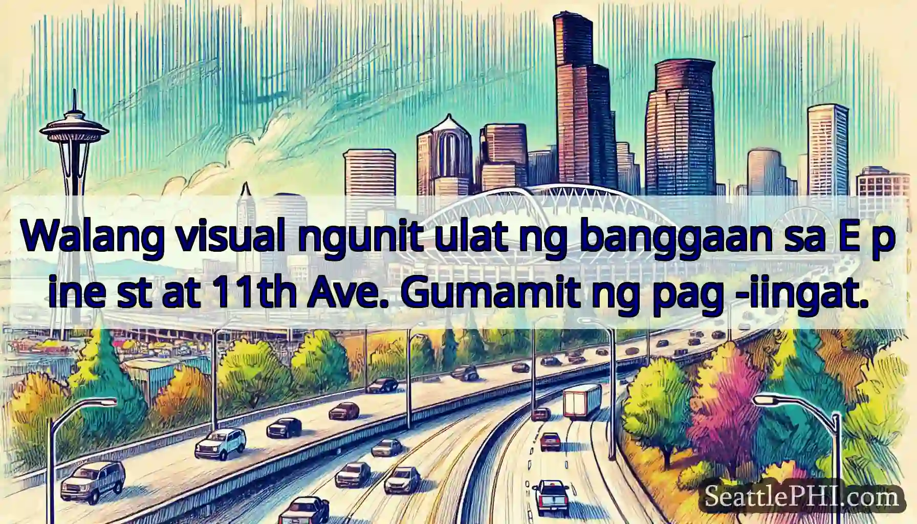 Walang visual ngunit ulat ng banggaan sa E pine