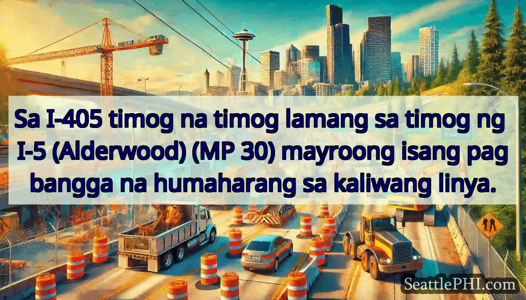 Sa I-405 timog na timog lamang sa timog ng I-5