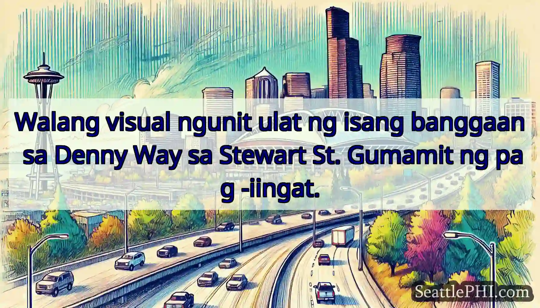 Walang visual ngunit ulat ng isang banggaan sa