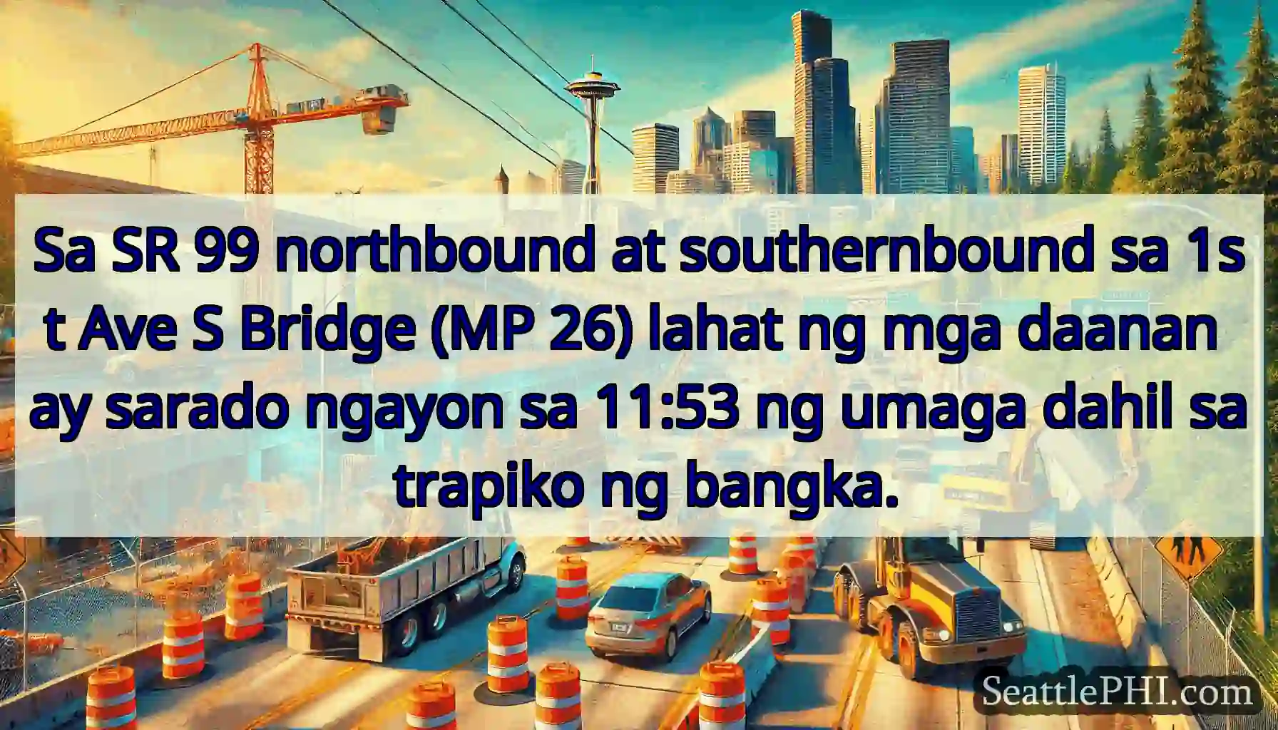 Sa SR 99 northbound at southernbound sa 1st Ave S
