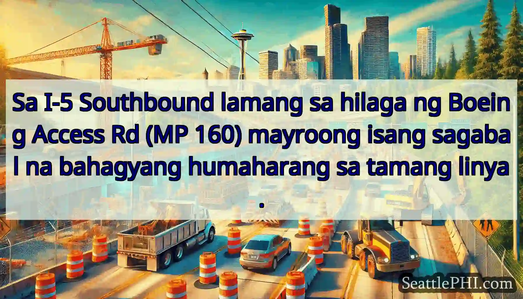 Sa I-5 Southbound lamang sa hilaga ng Boeing