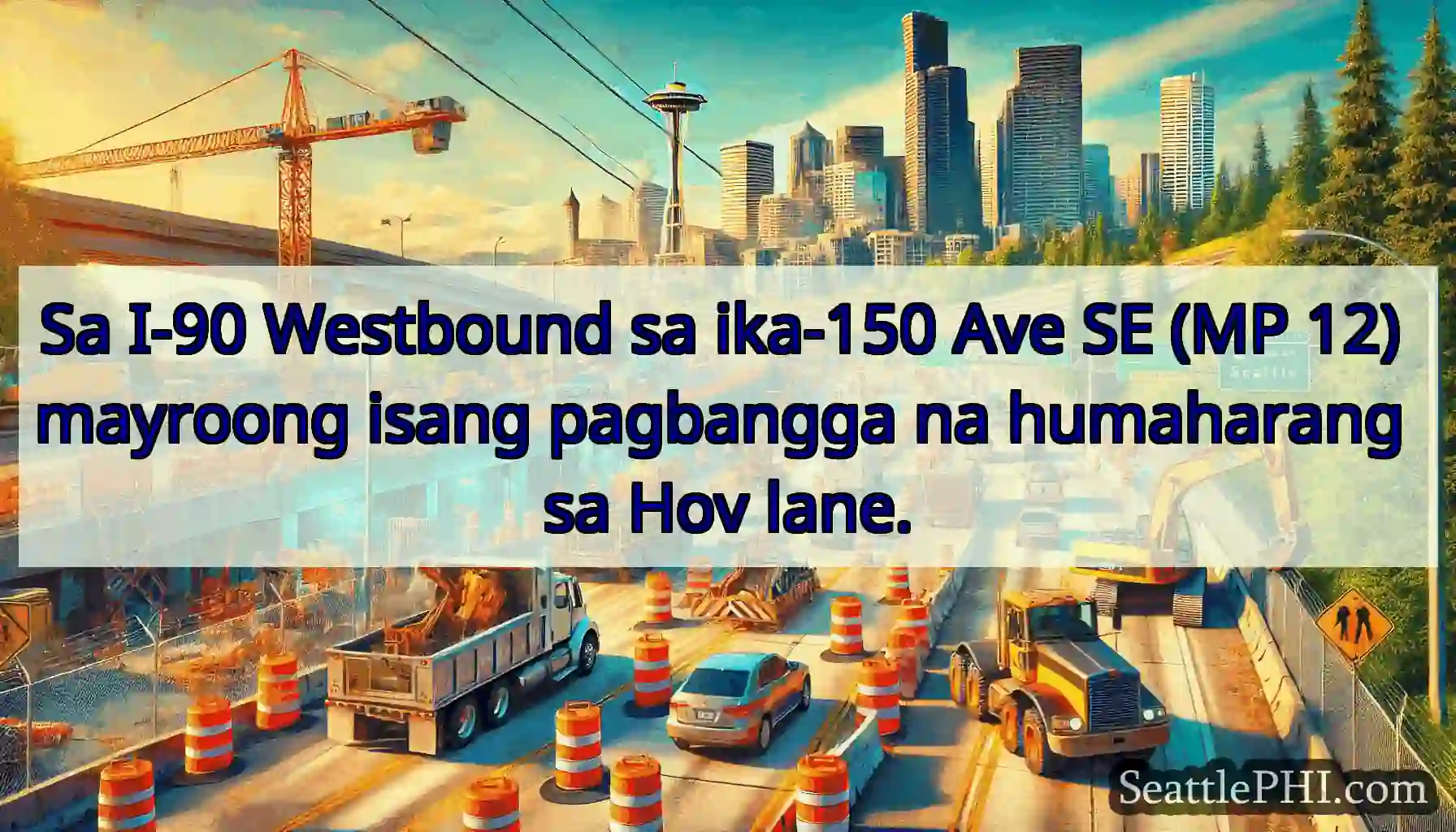 Sa I-90 Westbound sa ika-150 Ave SE (MP 12)
