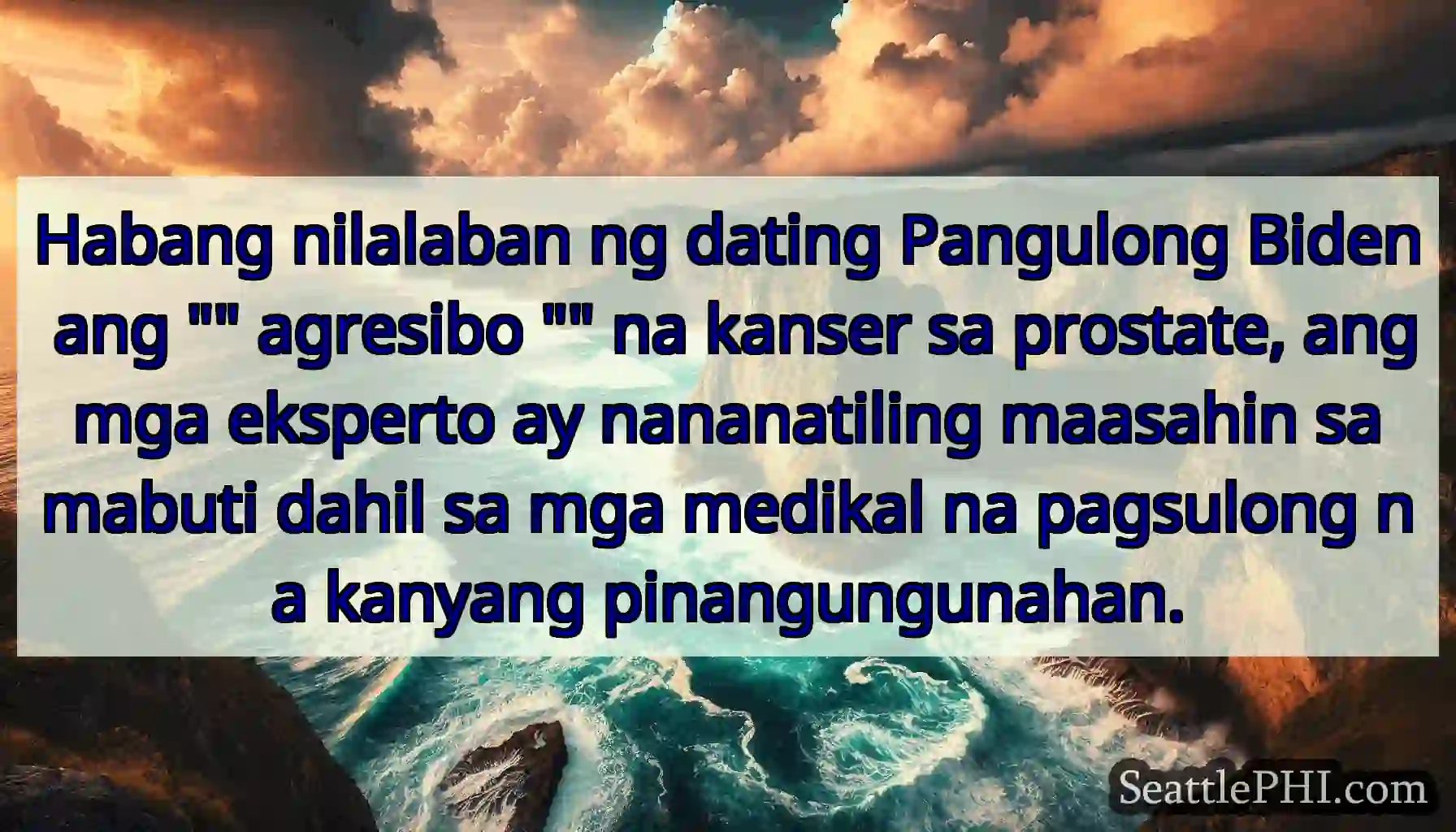 Habang nilalaban ng dating Pangulong Biden ang