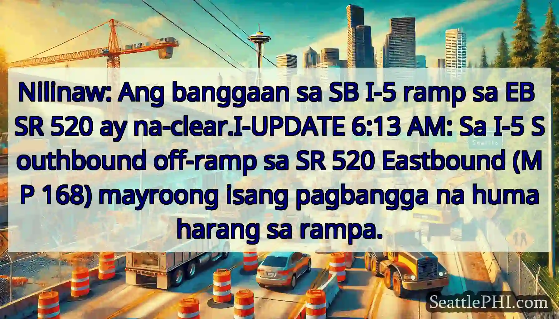 Nilinaw: Ang banggaan sa SB I-5 ramp sa EB SR 520