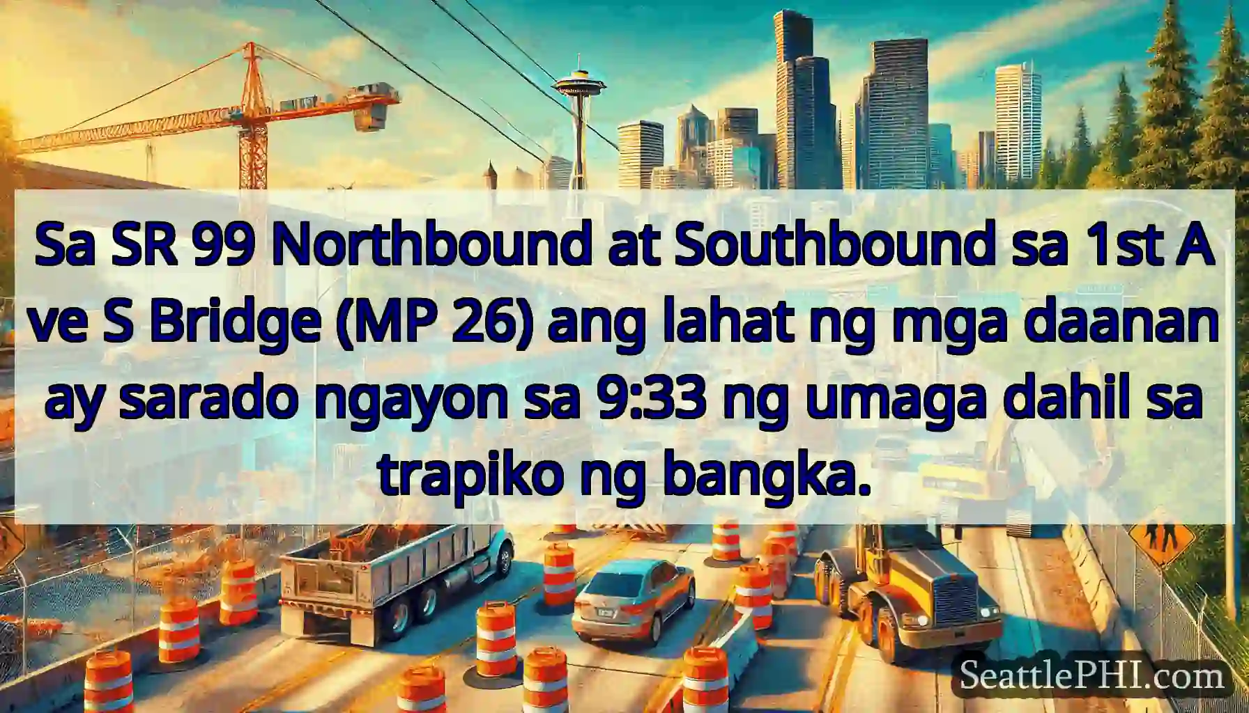 Sa SR 99 Northbound at Southbound sa 1st Ave S