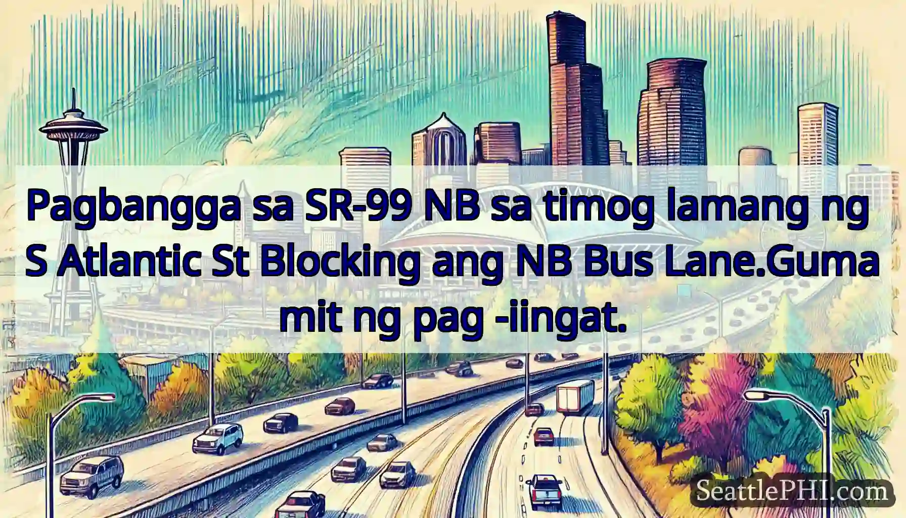 Pagbangga sa SR-99 NB sa timog lamang ng S