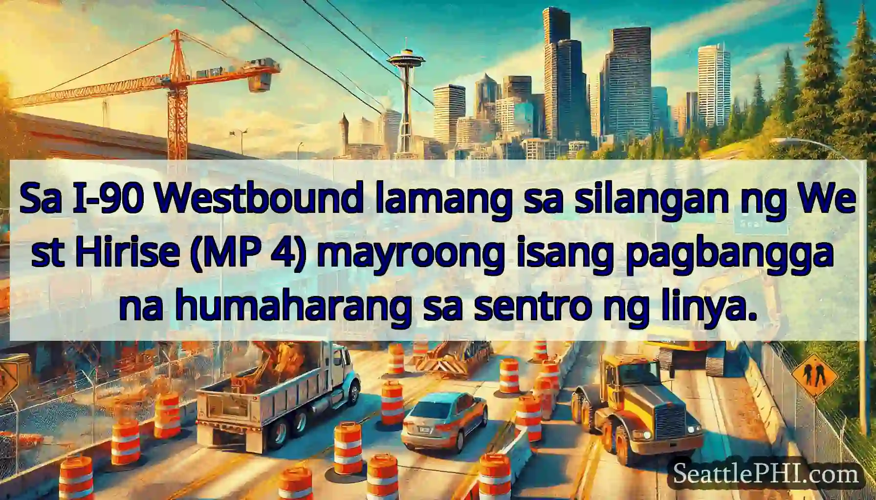 Sa I-90 Westbound lamang sa silangan ng West