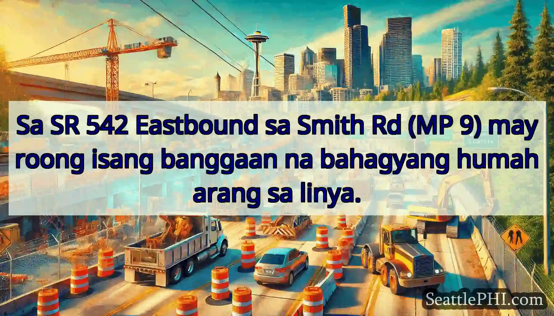 Sa SR 542 Eastbound sa Smith Rd (MP 9) mayroong