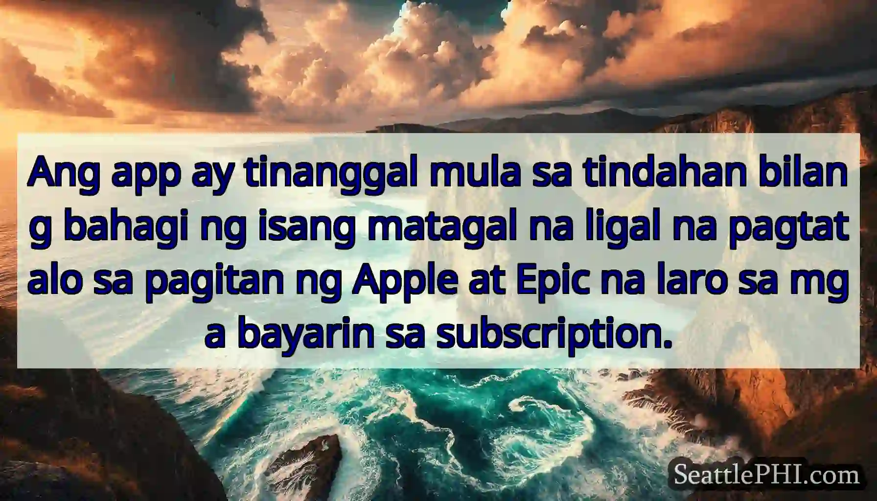 Ang app ay tinanggal mula sa tindahan bilang