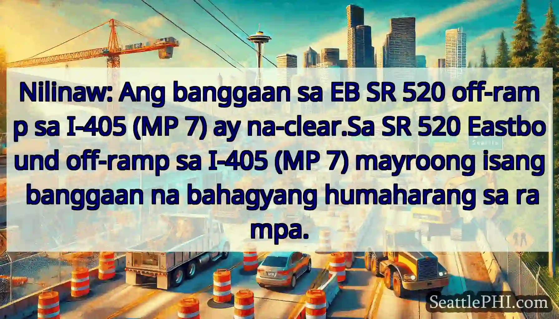 Nilinaw: Ang banggaan sa EB SR 520 off-ramp sa