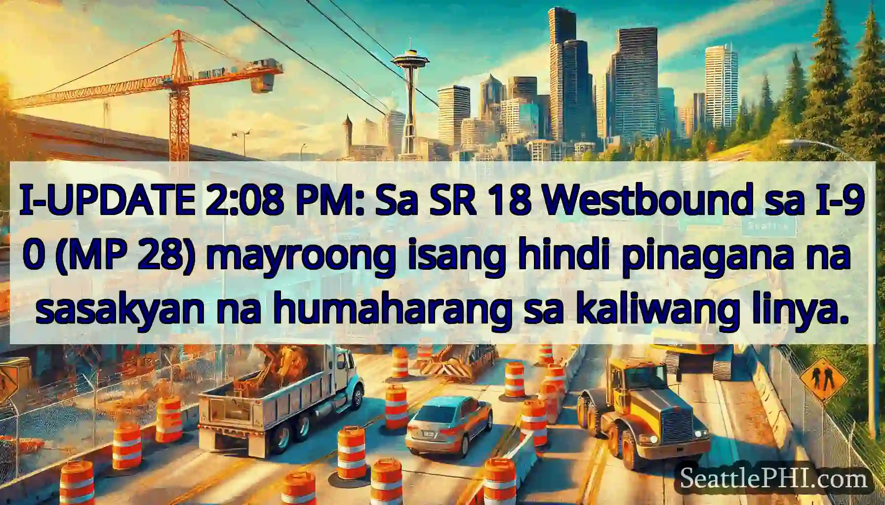I-UPDATE 2:08 PM: Sa SR 18 Westbound sa I-90 (MP