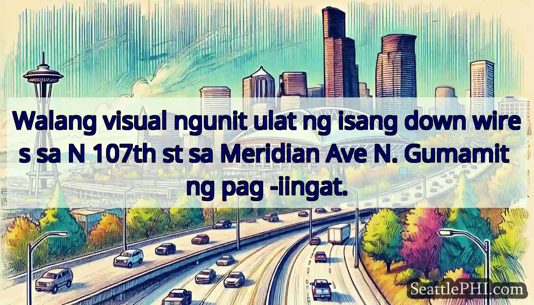 Walang visual ngunit ulat ng isang down wires sa