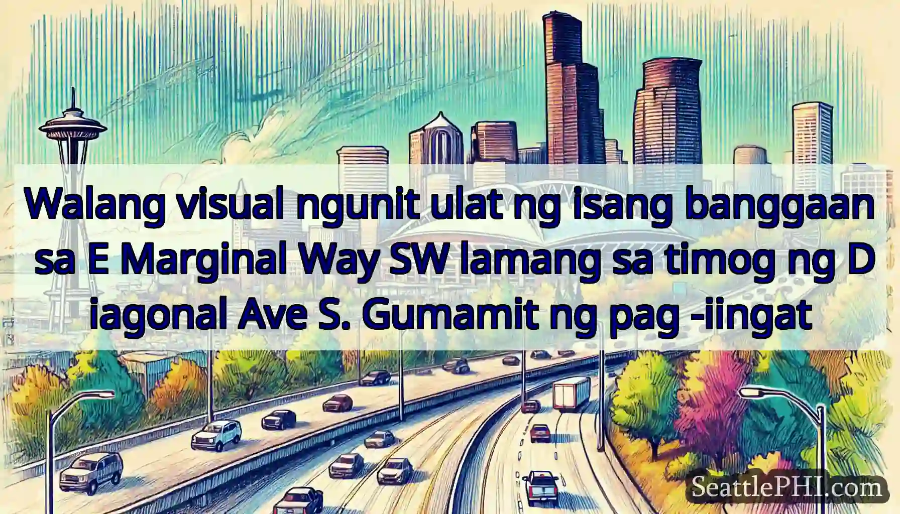 Walang visual ngunit ulat ng isang banggaan sa E