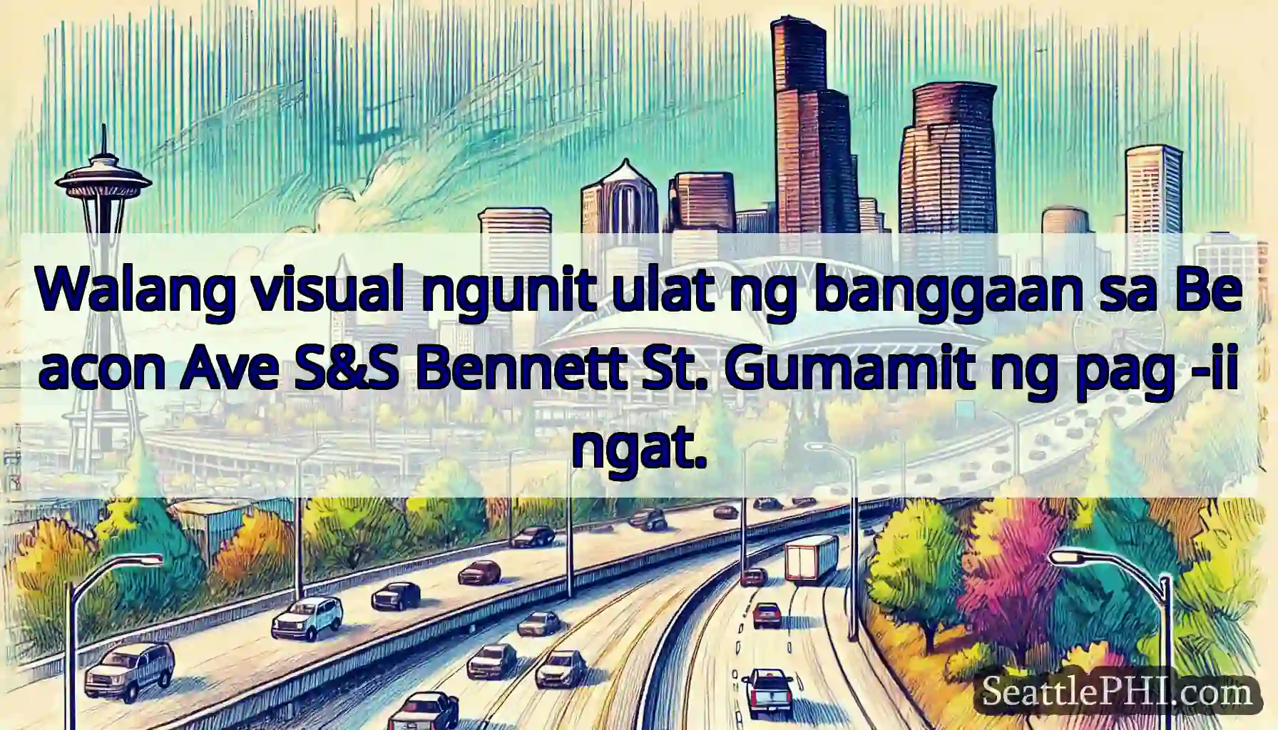 Walang visual ngunit ulat ng banggaan sa Beacon