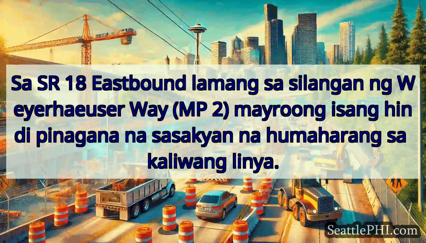 Sa SR 18 Eastbound lamang sa silangan ng