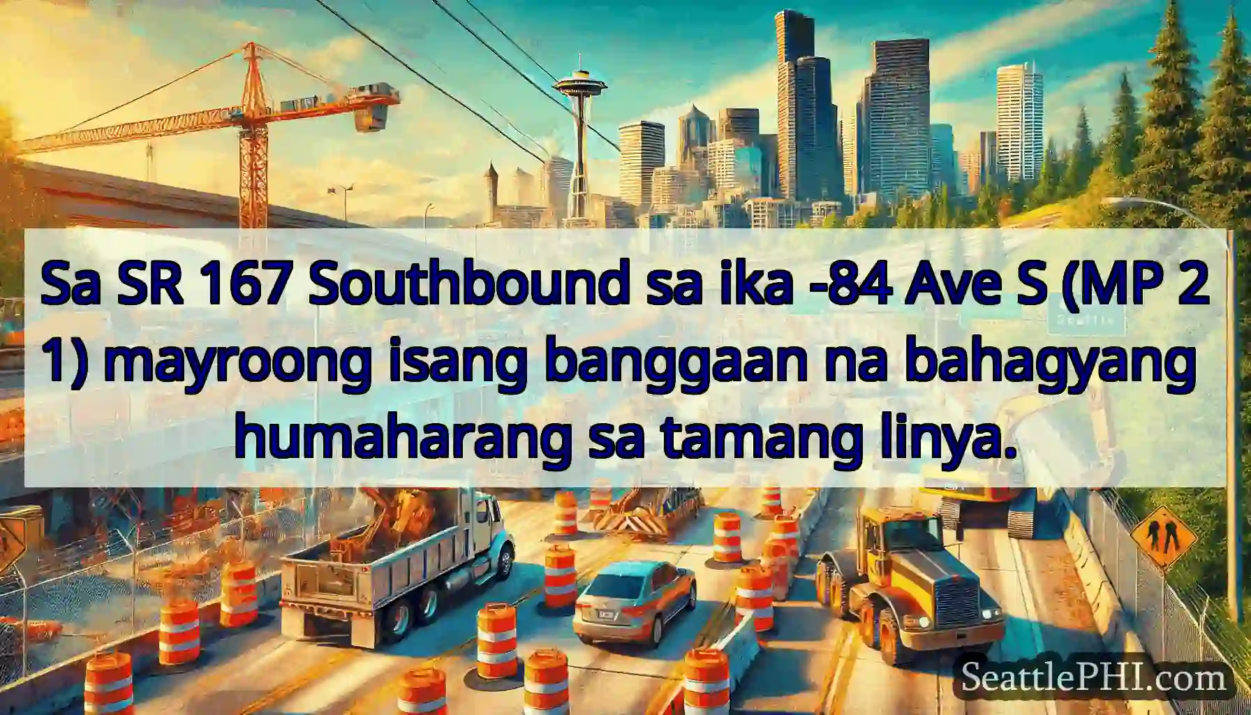 Sa SR 167 Southbound sa ika -84 Ave S (MP 21)
