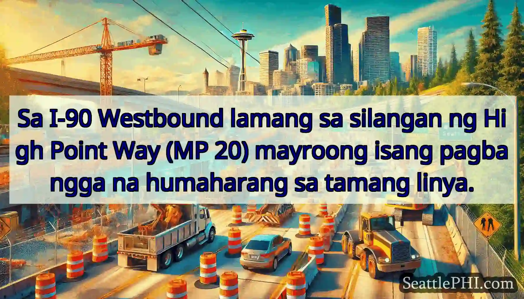 Sa I-90 Westbound lamang sa silangan ng High