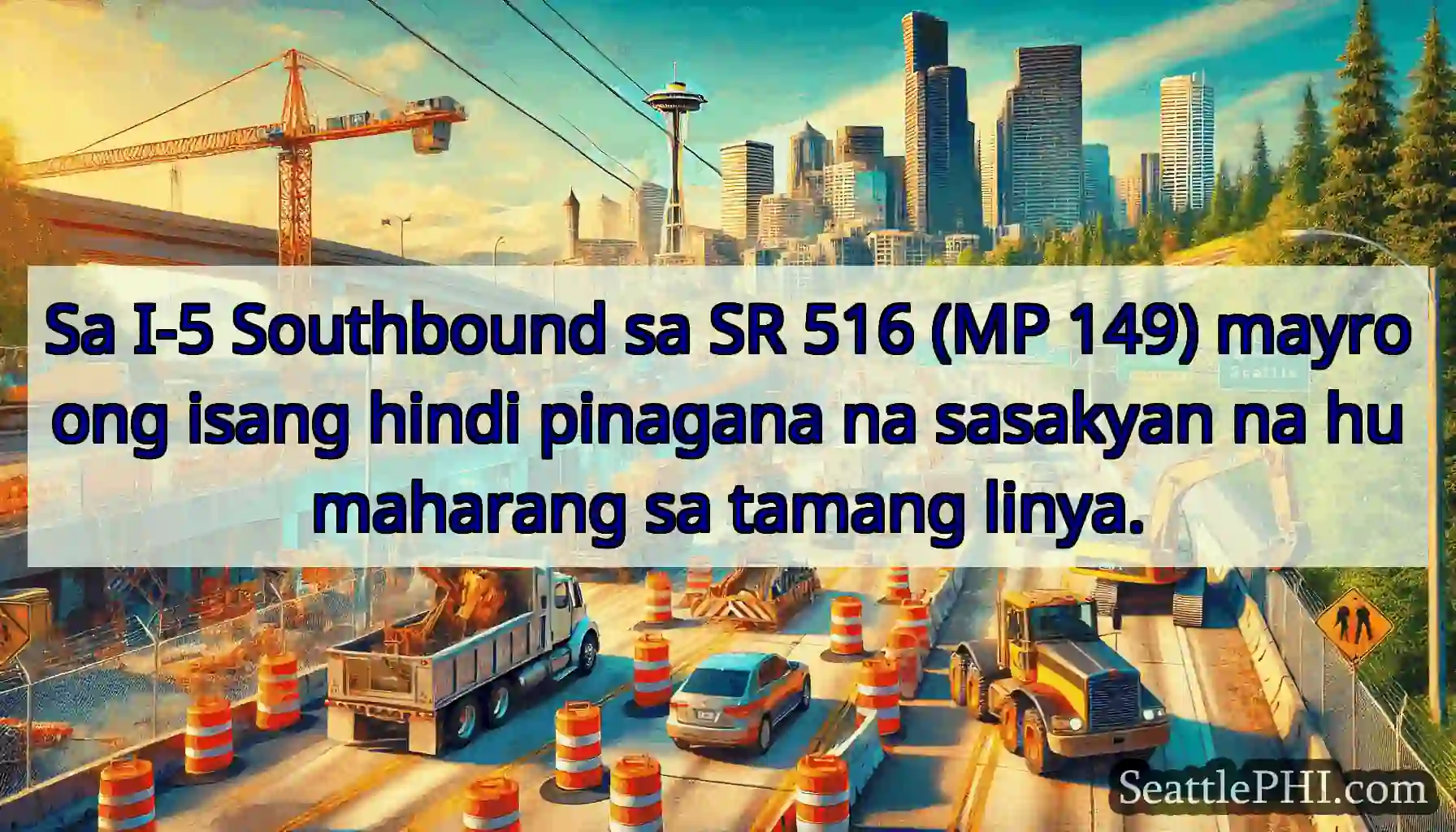 Sa I-5 Southbound sa SR 516 (MP 149) mayroong