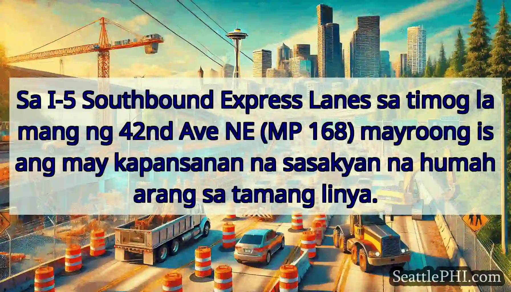 Sa I-5 Southbound Express Lanes sa timog lamang