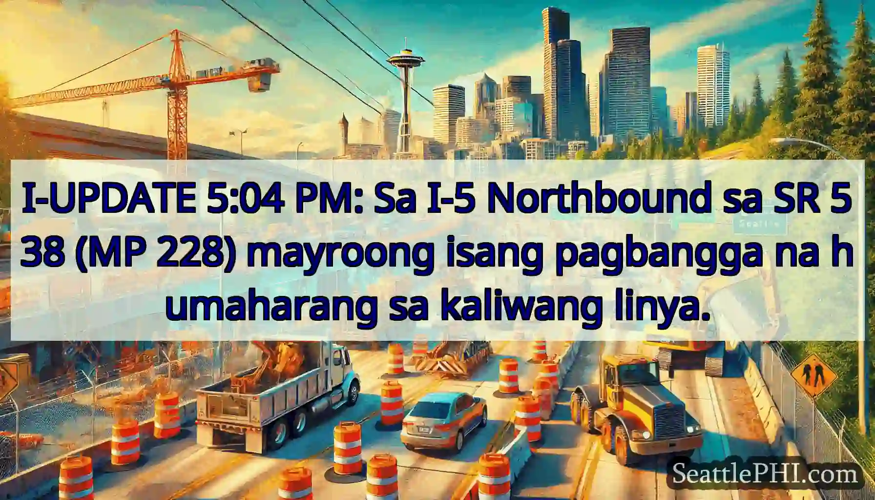 I-UPDATE 5:04 PM: Sa I-5 Northbound sa SR 538 (MP