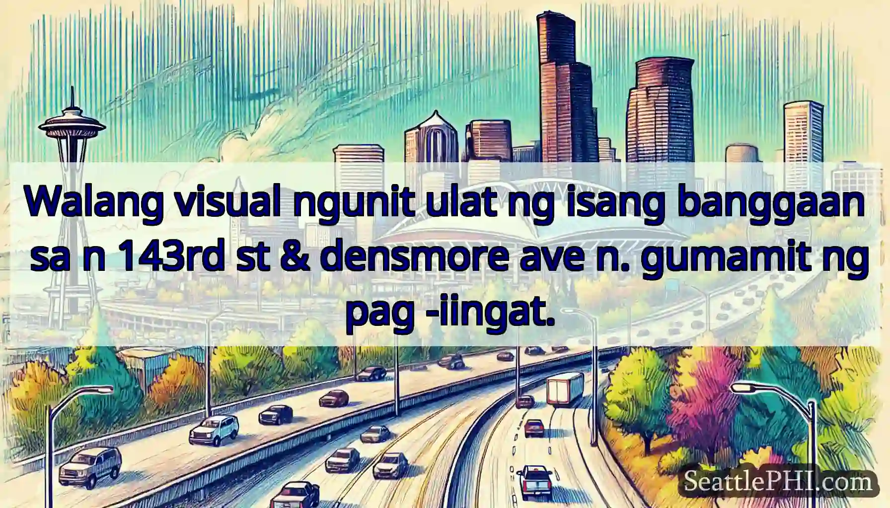 Walang visual ngunit ulat ng isang banggaan sa n