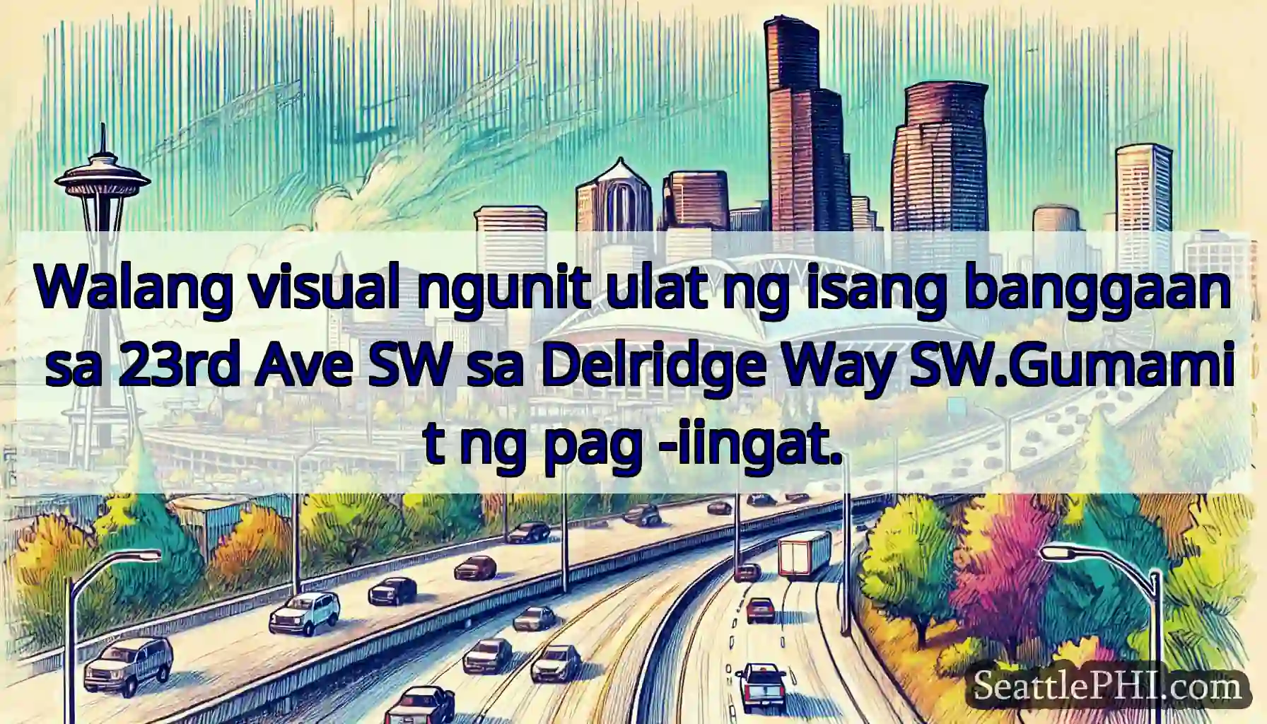 Walang visual ngunit ulat ng isang banggaan sa