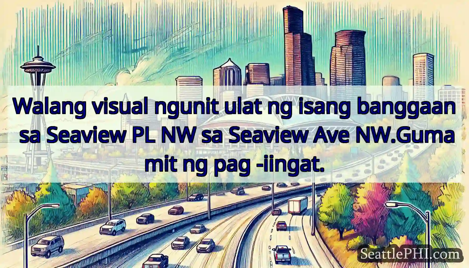 Walang visual ngunit ulat ng isang banggaan sa