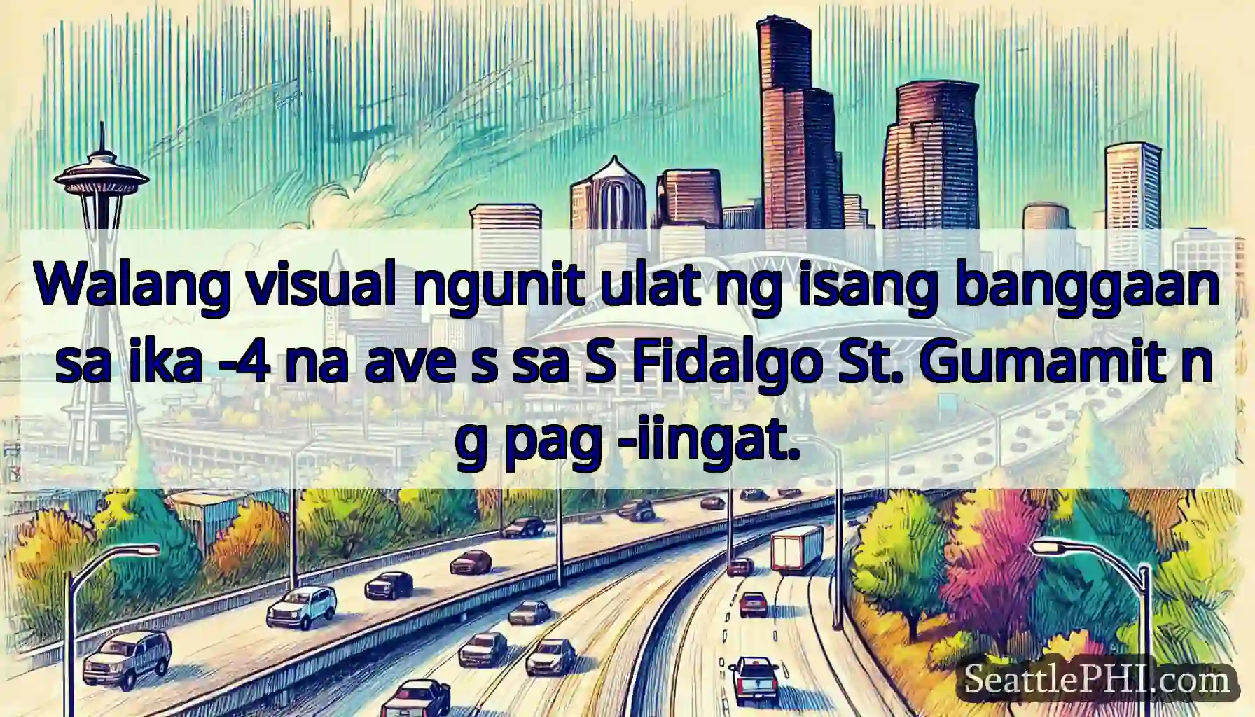 Walang visual ngunit ulat ng isang banggaan sa