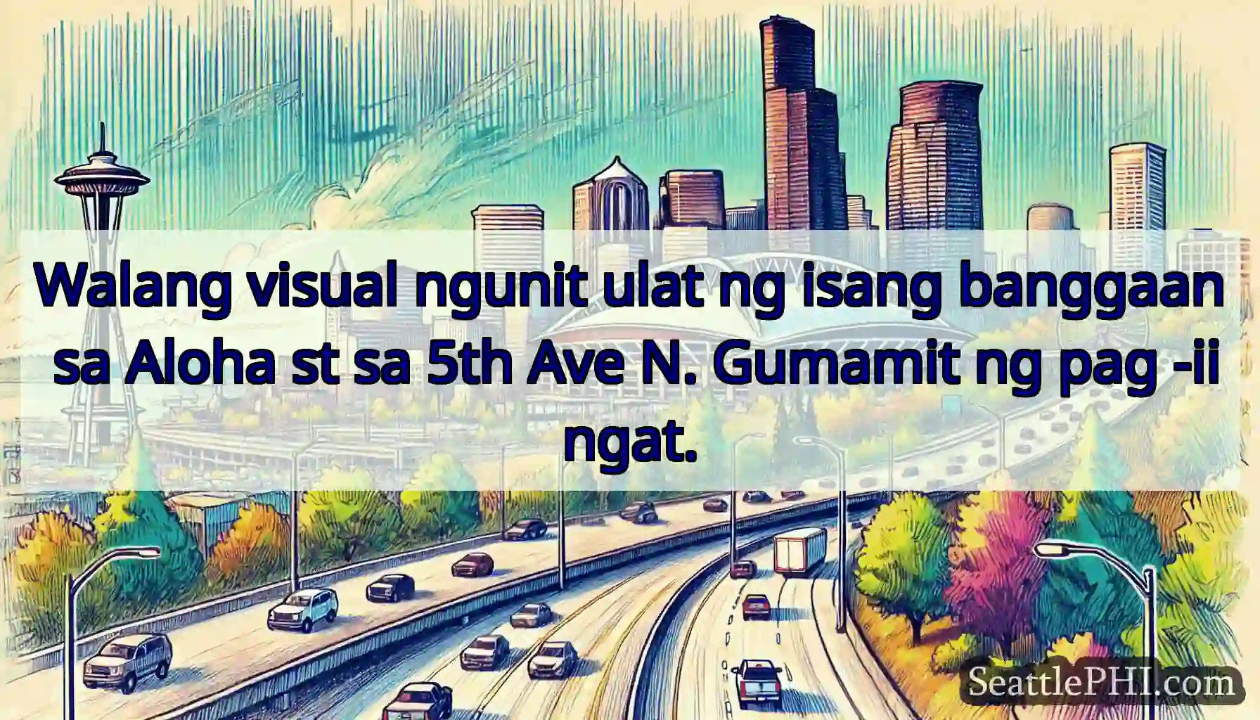 Walang visual ngunit ulat ng isang banggaan sa