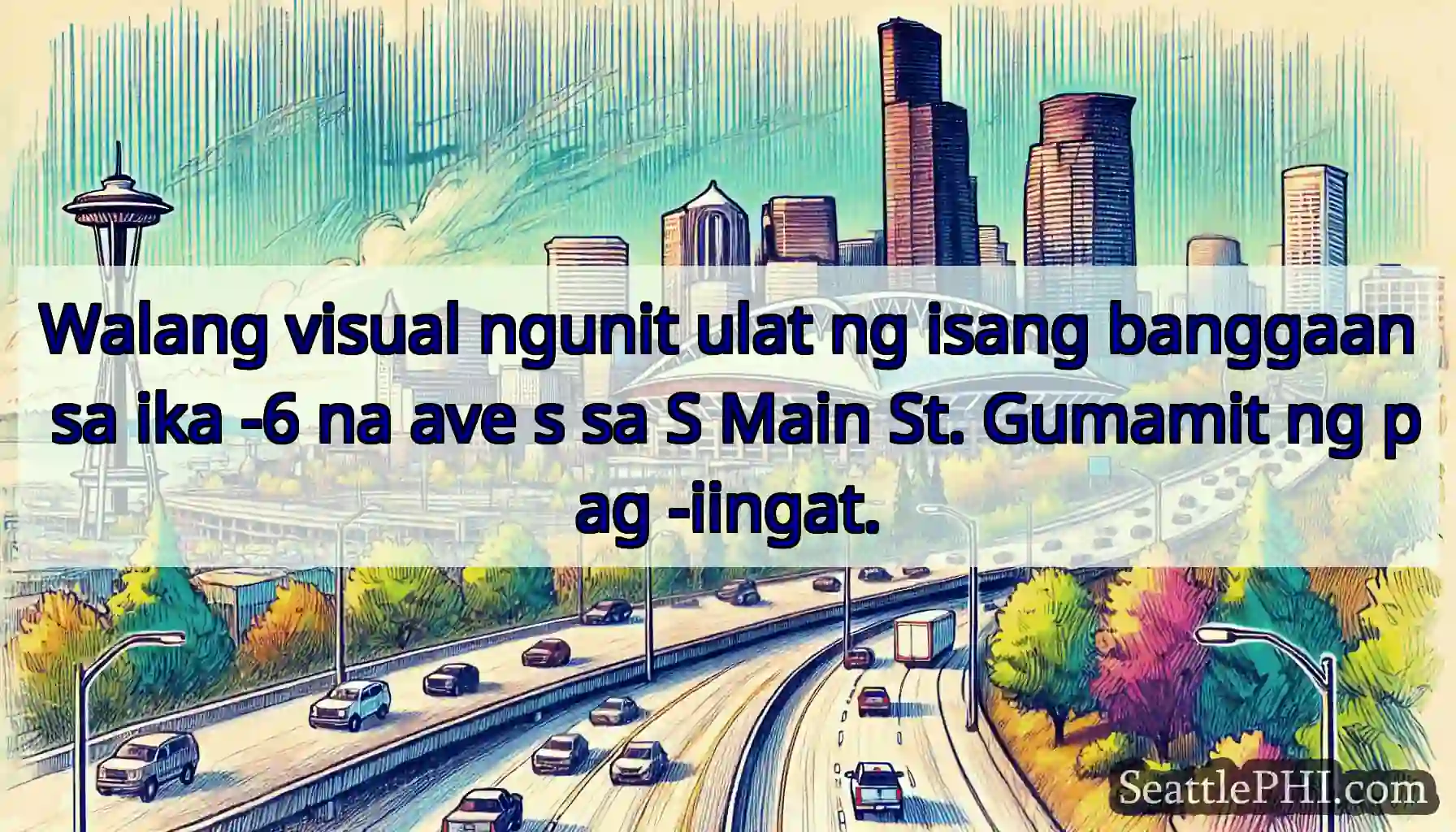 Walang visual ngunit ulat ng isang banggaan sa
