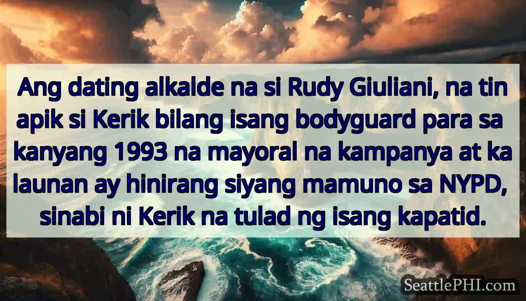 Ang dating alkalde na si Rudy Giuliani, na