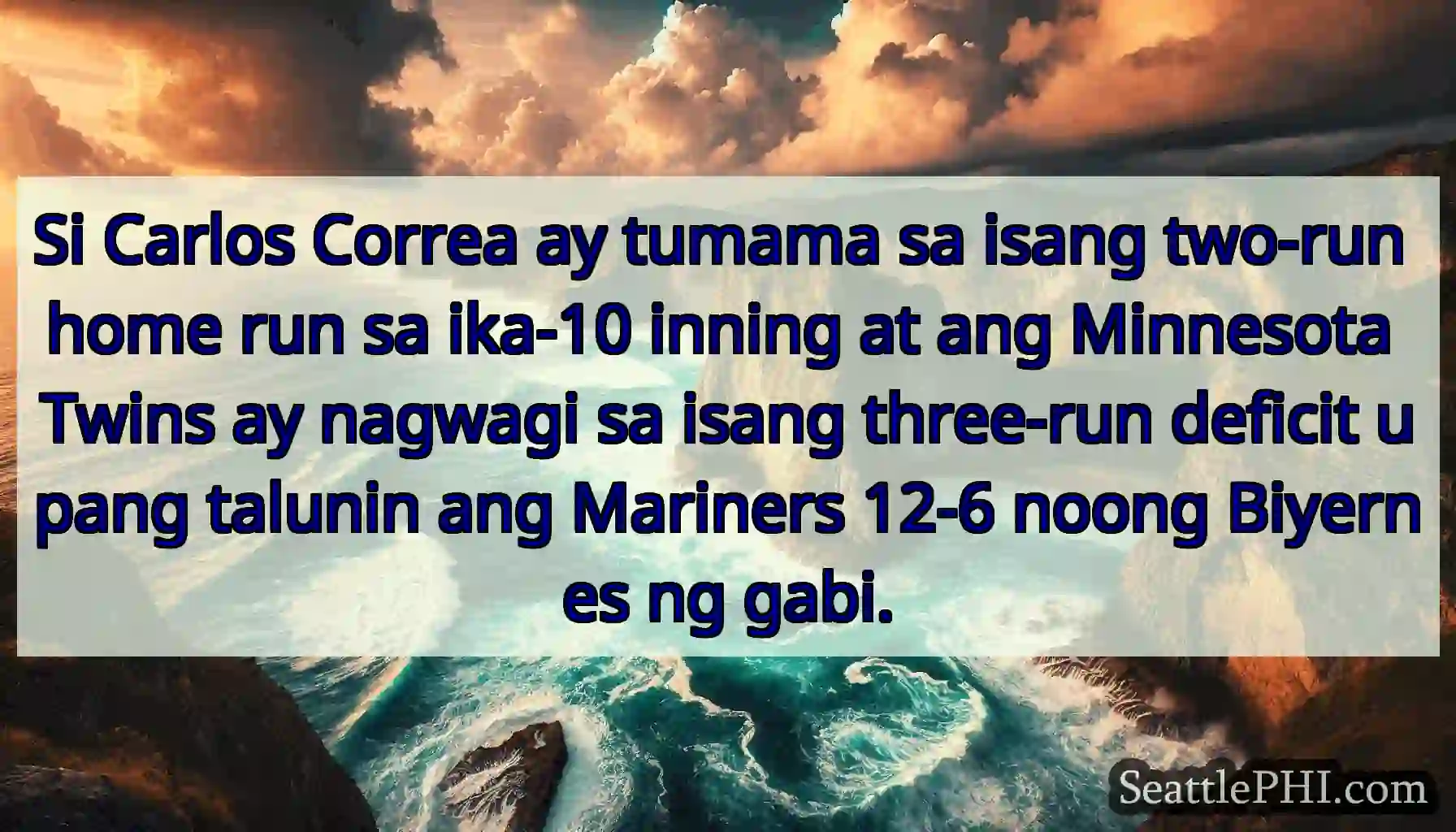 Si Carlos Correa ay tumama sa isang two-run home