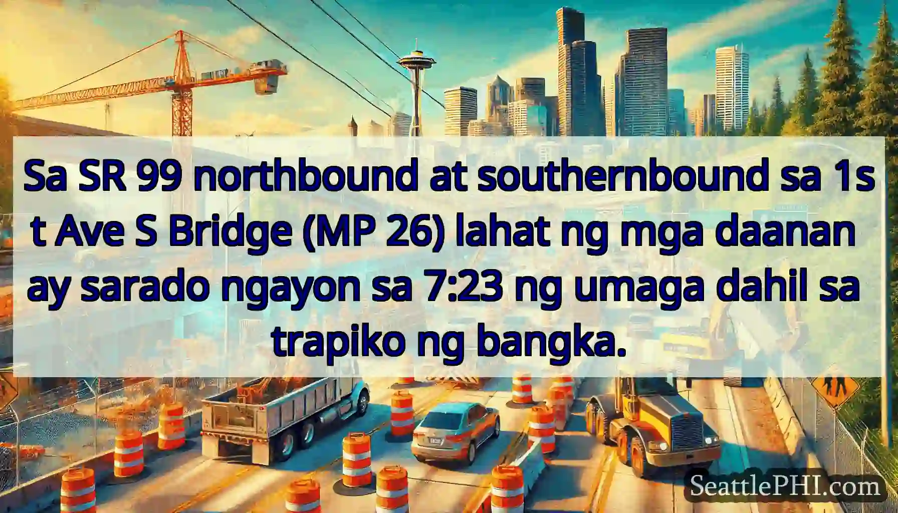 Sa SR 99 northbound at southernbound sa 1st Ave S