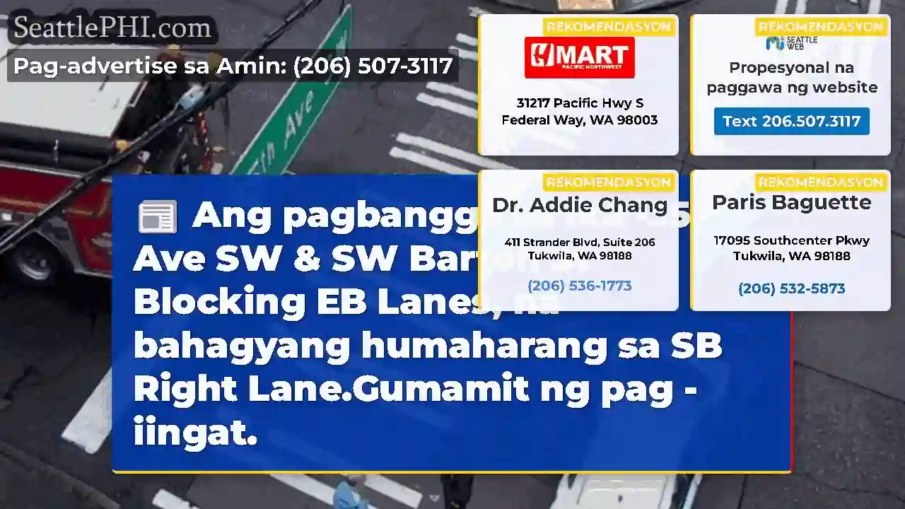 Ang pagbangga sa ika -35 Ave SW & SW Barton St