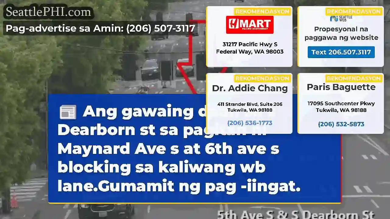 Ang gawaing daan sa s Dearborn st sa pagitan ni