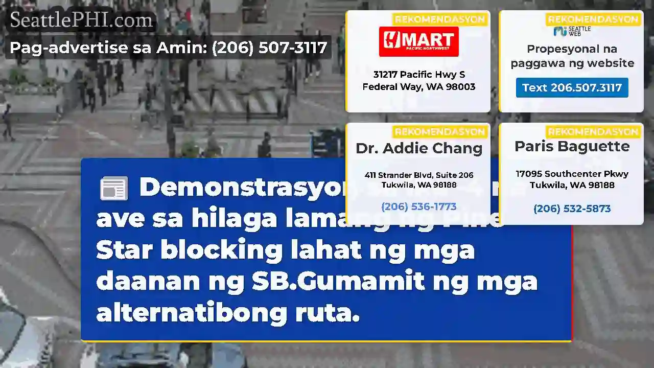 Demonstrasyon sa ika -4 na ave sa hilaga lamang
