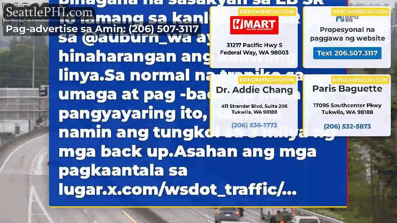 Nilinaw: Ang hindi pinagana na sasakyan sa EB SR