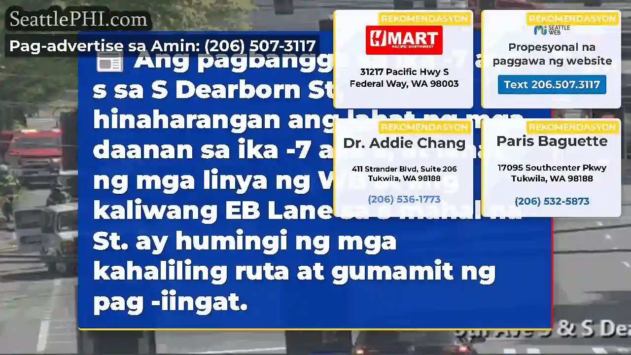 Ang pagbangga sa ika -7 ave s sa S Dearborn St,