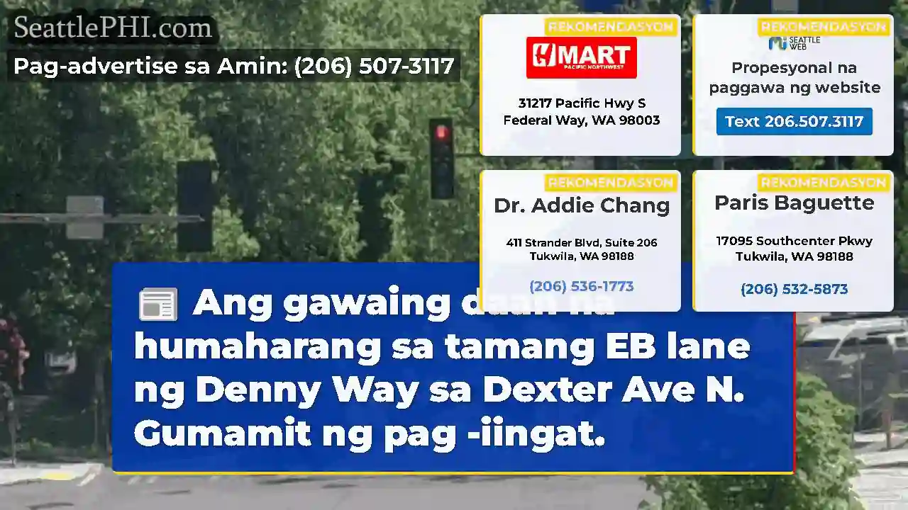 Ang gawaing daan na humaharang sa tamang EB lane