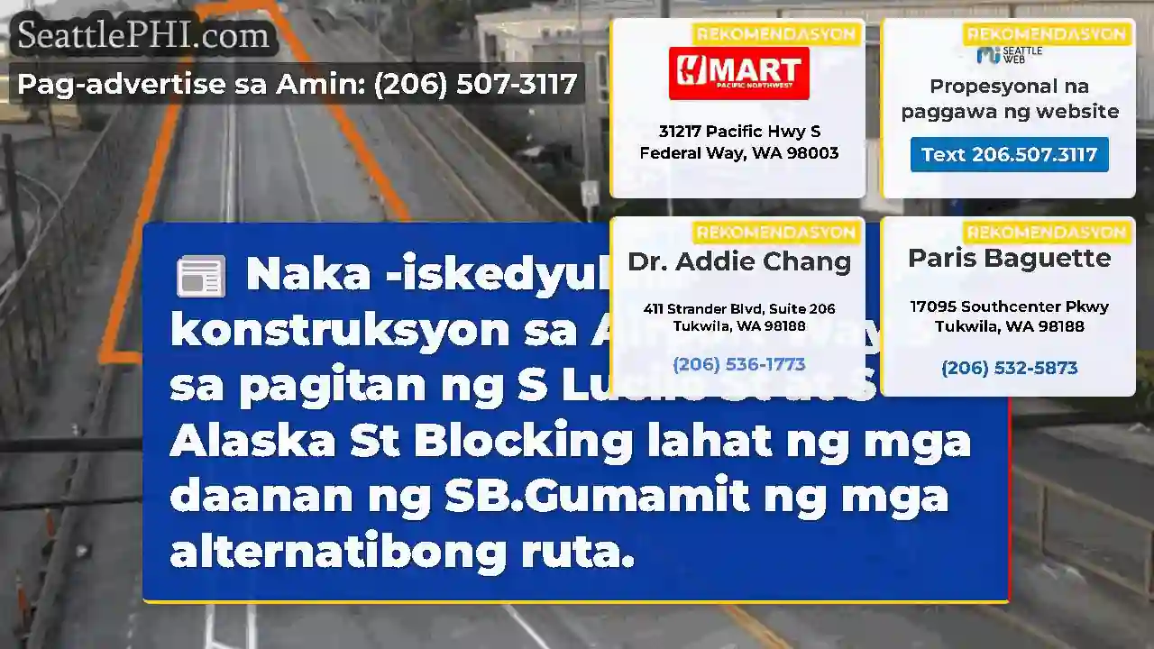 Naka -iskedyul na konstruksyon sa Airport Way S