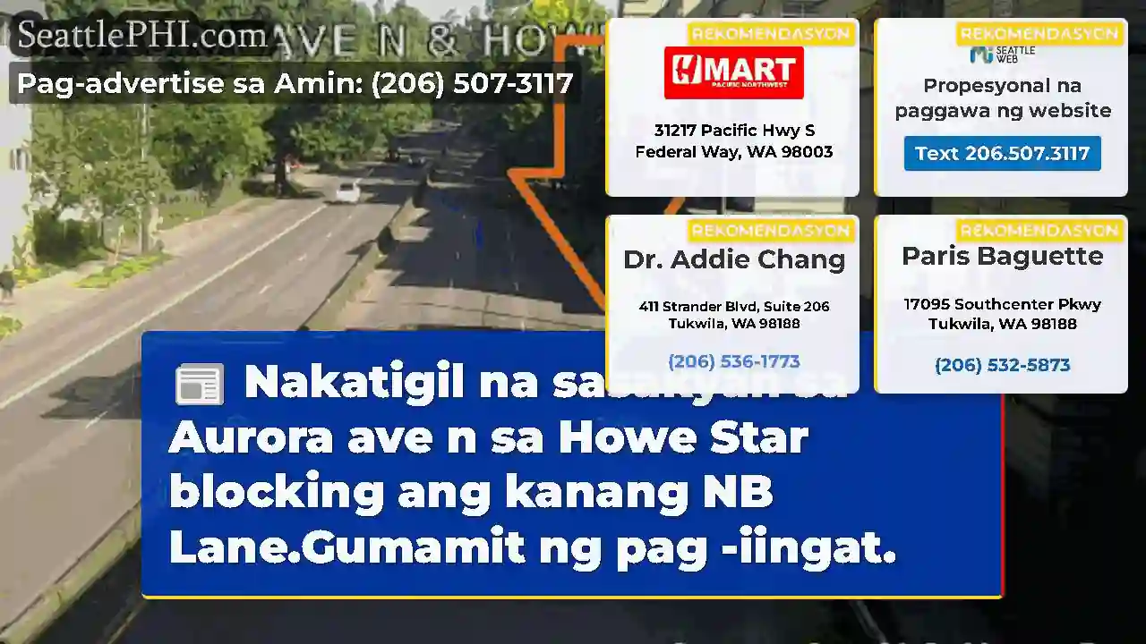 Nakatigil na sasakyan sa Aurora ave n sa Howe