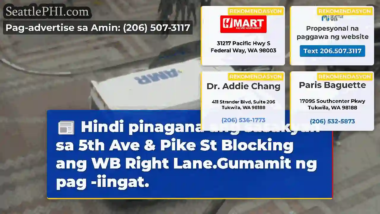 Hindi pinagana ang sasakyan sa 5th Ave & Pike St