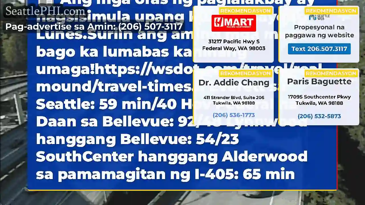Ang mga oras ng paglalakbay ay nagsisimula upang