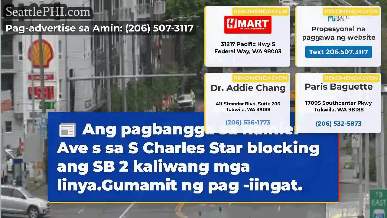 Ang pagbangga sa Rainier Ave s sa S Charles Star