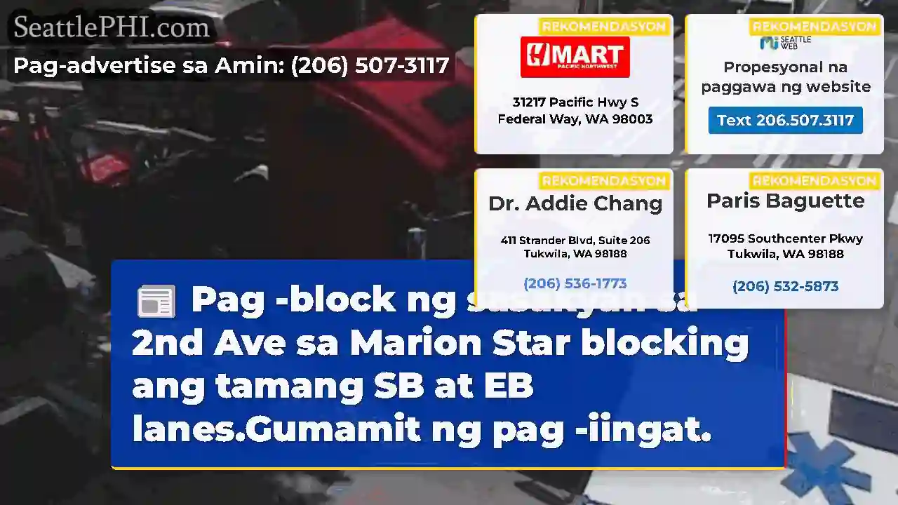 Pag -block ng sasakyan sa 2nd Ave sa Marion Star