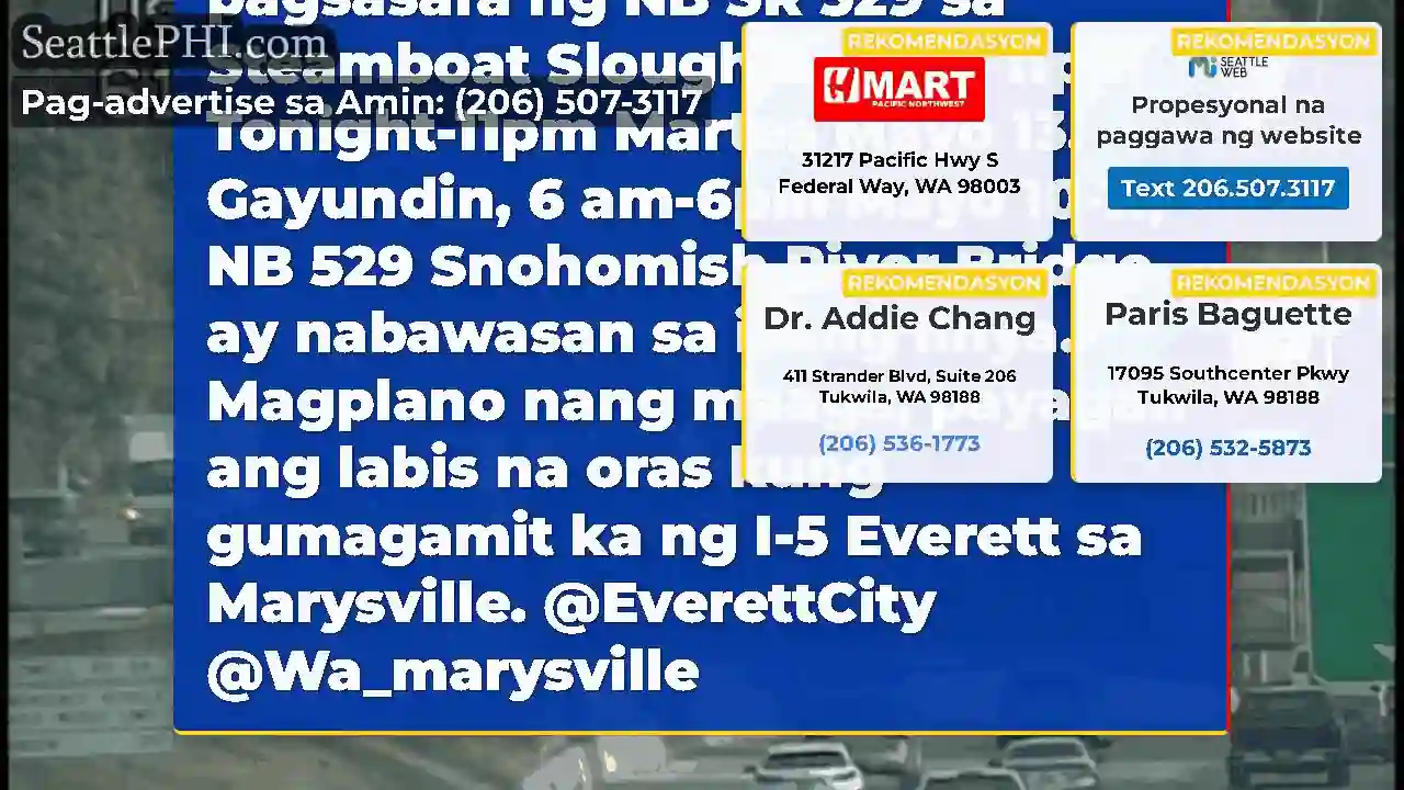Mas mababa sa 8 oras sa pagsasara ng NB SR 529 sa