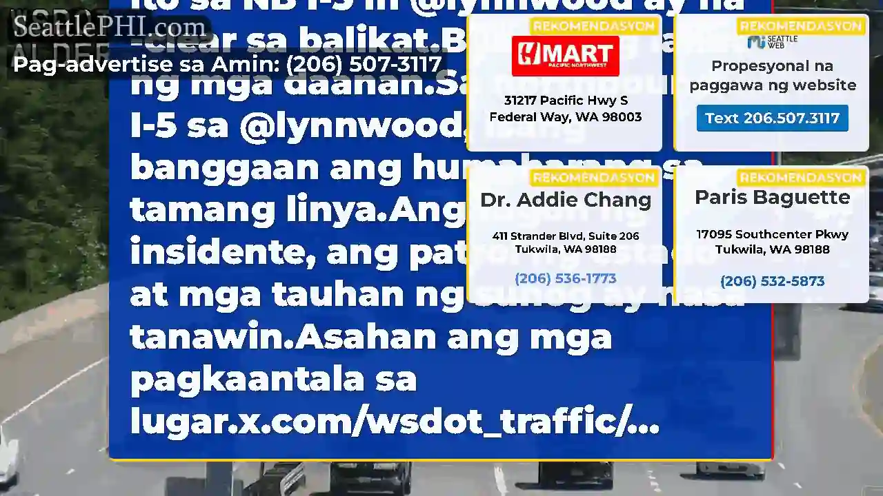 Na-clear: Ang pagbangga na ito sa NB I-5 in